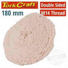 DOUBLE SIDED WOOL BUFF 7' 180MM WITH M14 THREAD